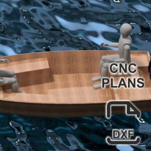 425 cm x 170 cm – Skiff Power Boat – Plans CNC