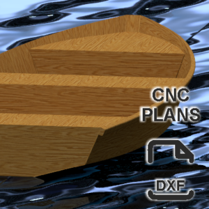 350 cm x 157 cm – rowing boat - Mga plano ng CNC