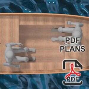 290 cm x 155 cm – Bateau à moteur à fond plat – Plans PDF