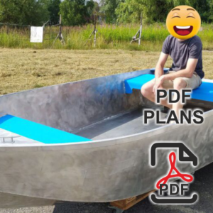 350 cm x 165 cm – alumiiniumist mootorpaat – PDF-plaanid